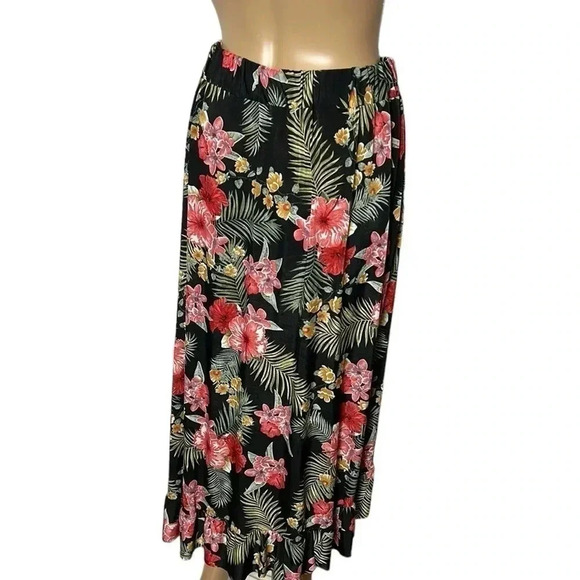 Vintage NWT  skirt ,faux wrap,ruffles,ruching, floral,romantic,hawaiien,gypsy - Picture 2 of 14